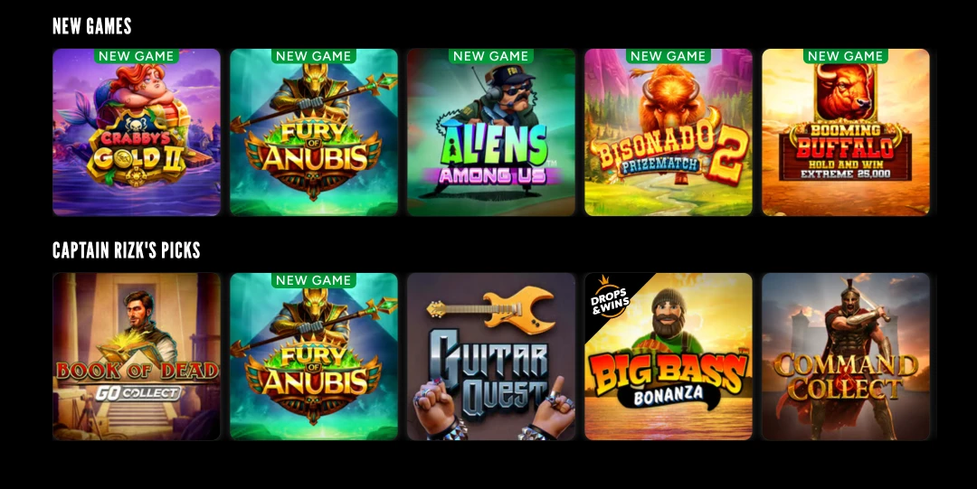 rizk screen games